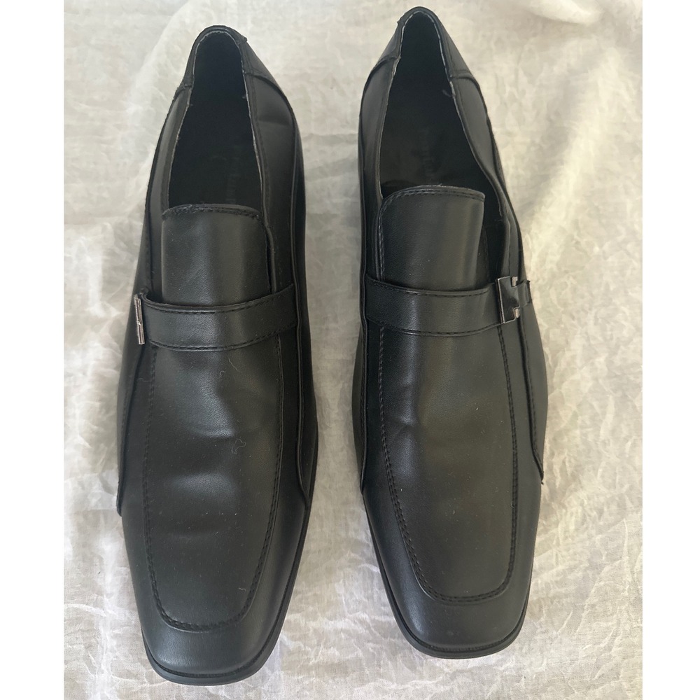 Perry Ellis‎ Portfolio Loafers Dress Shoes Slip On Buckle Black 11 - Picture 2 of 7